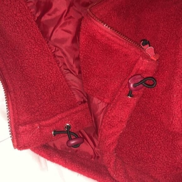 Vintage Basic Editions Red Fleece Jacket Medium - Picture 4 of 12